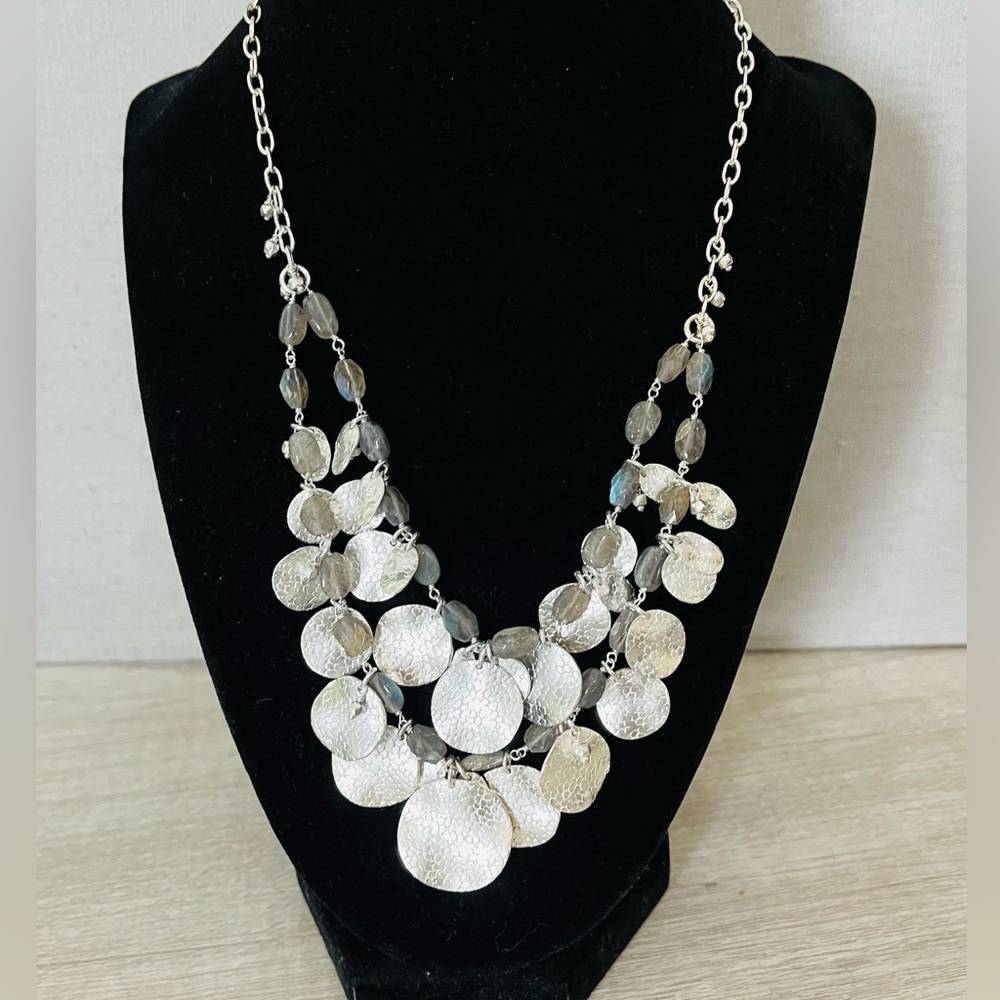 Stella & Dot Calypso Silver Coin Necklace